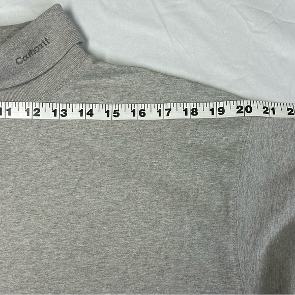 Carhartt Mens Long Sleeve Turtleneck Shirt Cotton Gray XL - Picture 5 of 9